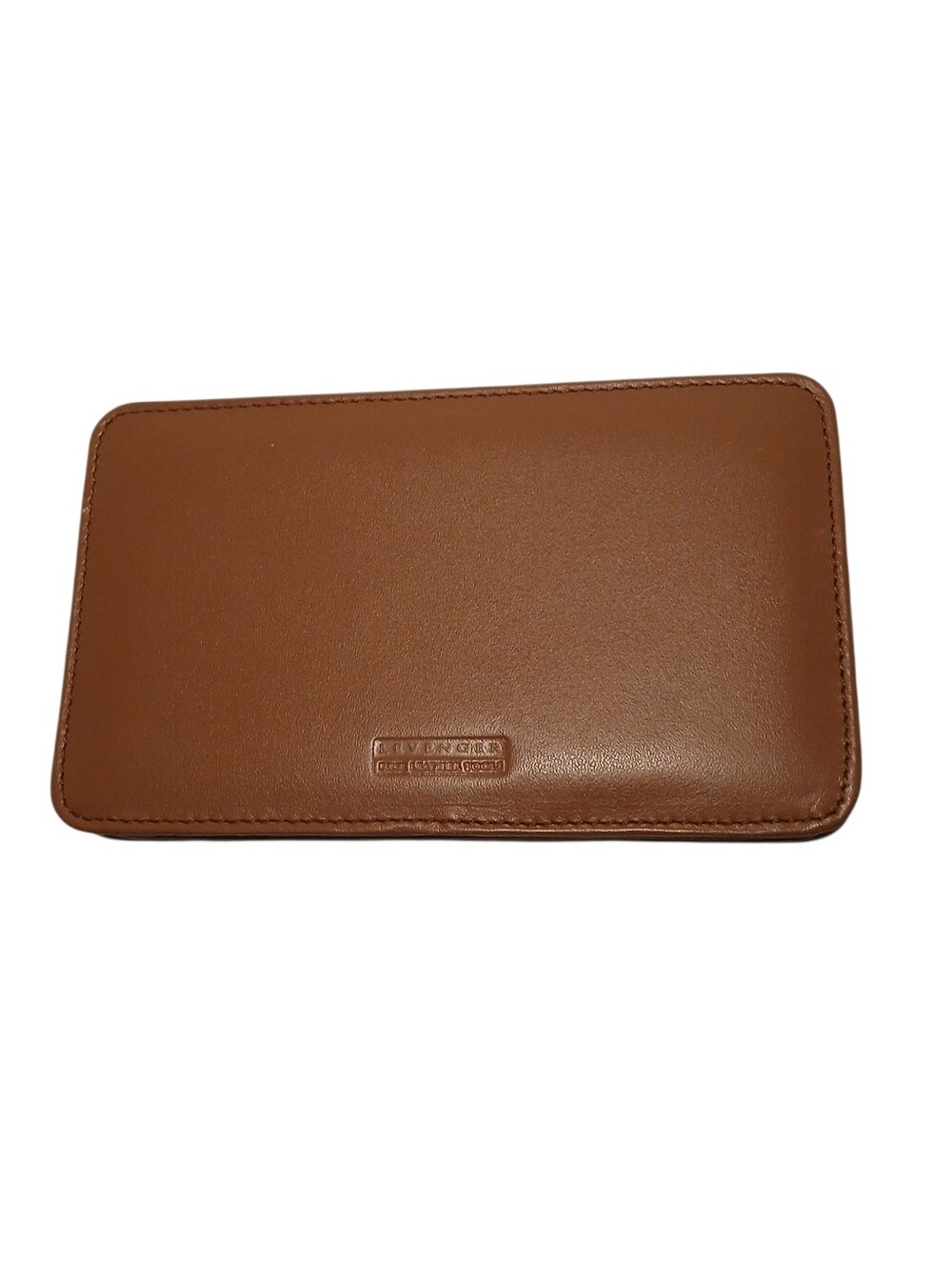 Levinger Caramel Leather Accordian Card Wallet 6"x 3.5"